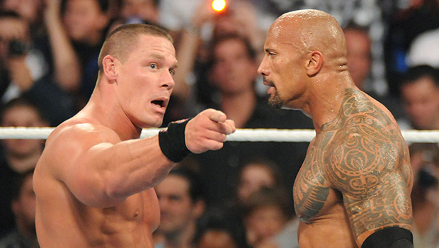 john cena, dwayne the rock johnson