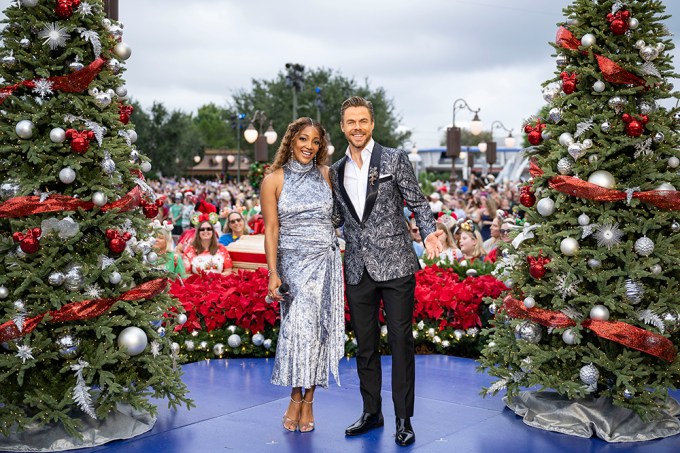 Mickey Guyton and Derek Hough