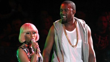 Nicki Minaj and Kanye West performing together