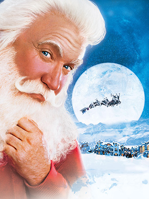 Tim Allen in a poster for The Santa Clause