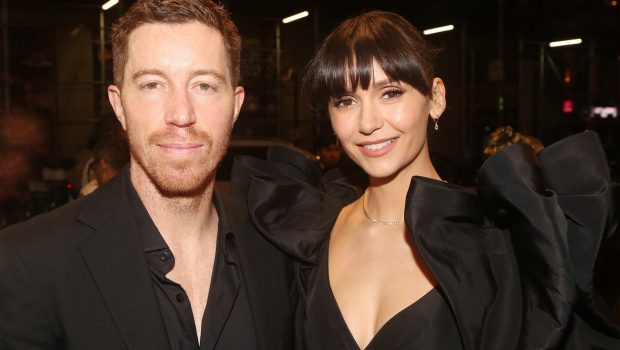 NEW YORK, NEW YORK - OCTOBER 10: (EXCLUSIVE COVERAGE) Shaun White and Nina Dobrev pose at the opening night of the revival of "Our Town" on Broadway at The Barrymore Theatre on October 10, 2024 in New York City. (Photo by Bruce Glikas/WireImage)