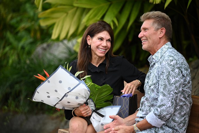 Theresa Nist Gets Flowers From Gerry Turner