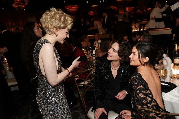 Julia Garner With Timothee Chalamet and Kylie Jenner