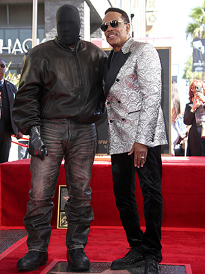 Kanye West Wears Black Ski Mask at Charlie Wilson's Walk of Fame Event