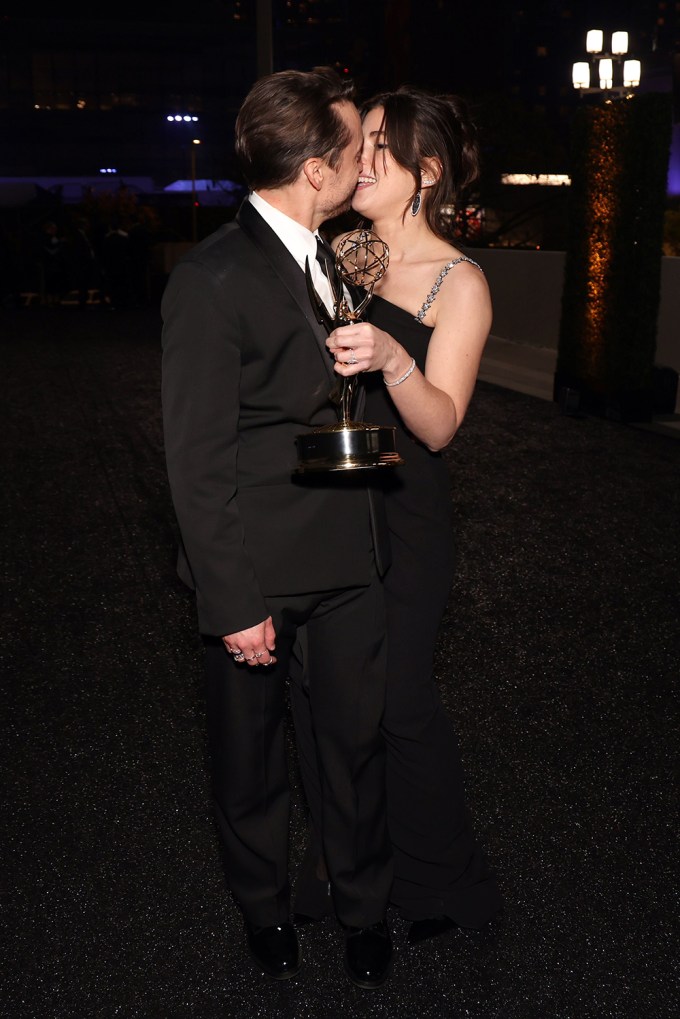 Kieran Culkin and Jazz Charton Kiss