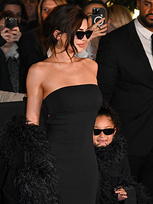 Kylie Jenner and Stormi Twin in Black Dresses for Paris Fashion Week