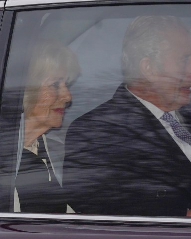 King Charles III and Queen Camilla are seen leaving Clarence House, London, following the announcement of King Charles's cancer diagnosis on Monday evening. The King has been diagnosed with a form of cancer and has begun a schedule of regular treatments, and while he has postponed public duties he "remains wholly positive about his treatment", Buckingham Palace said. Picture date: Tuesday February 6, 2024. (Photo by Victoria Jones/PA Images via Getty Images)