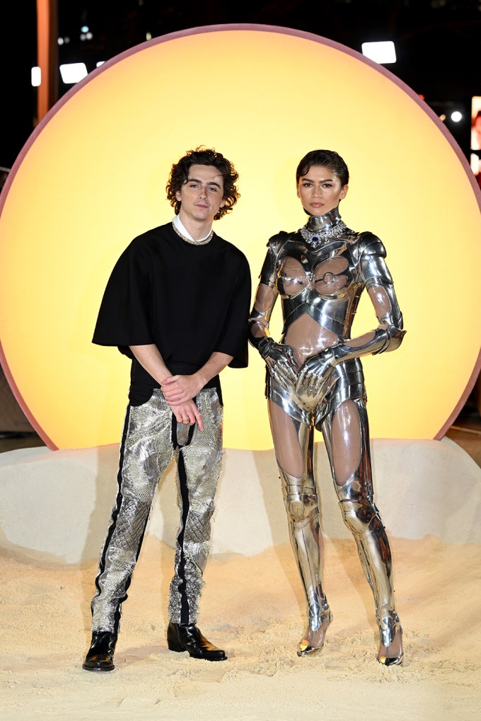 Timothée Chalamet and Zendaya at London Premiere