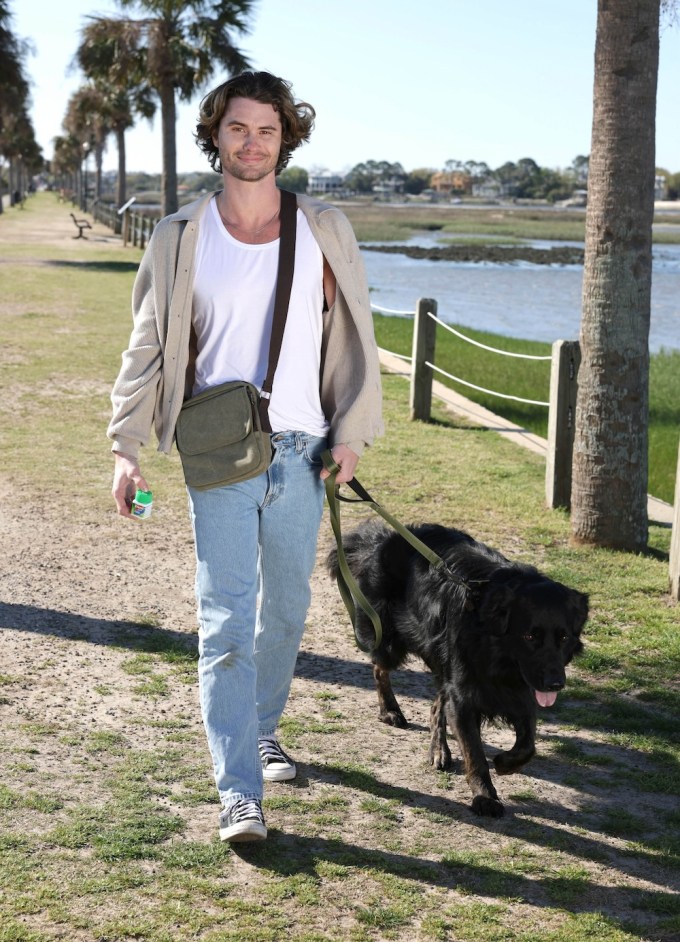 Chase Stoke With His Dog