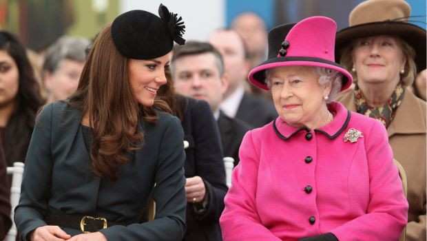 Kate Middleton and Queen Elizabeth II