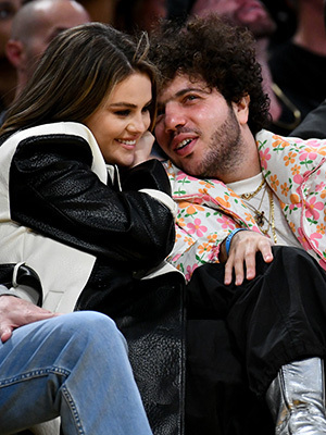 Selena Gomez and Benny Blanco at a basketball game together