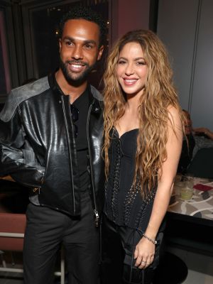 Lucien Laviscount and Shakira in New York
