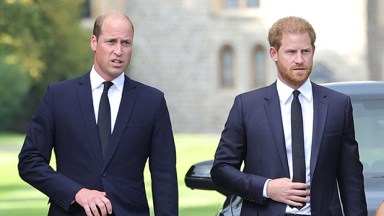 Prince William and Prince Harry walking