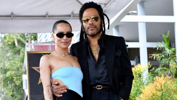 Zoe Kravitz and Lenny Kravitz at the Hollywood Walk of Fame