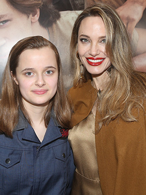 Vivienne Jolie-Pitt and Angelina Jolie in New York City