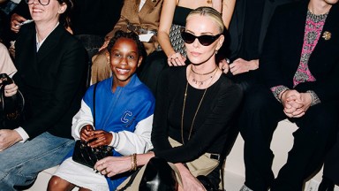 August Theron and Charlize Theron at a New York City fashion show