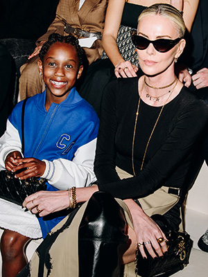 August Theron and her mom Charlize Theron in New York City