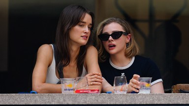 Kate Harrison and Chloe Grace Moretz at the US Open