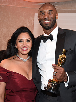 Vanessa Bryant and Kobe Bryant at the Academy Awards