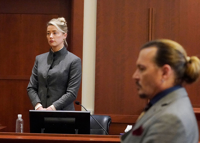 Amber Heard and Johnny Depp in court