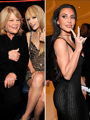 Andrea Swift, Taylor Swift; Kim Kardashian
