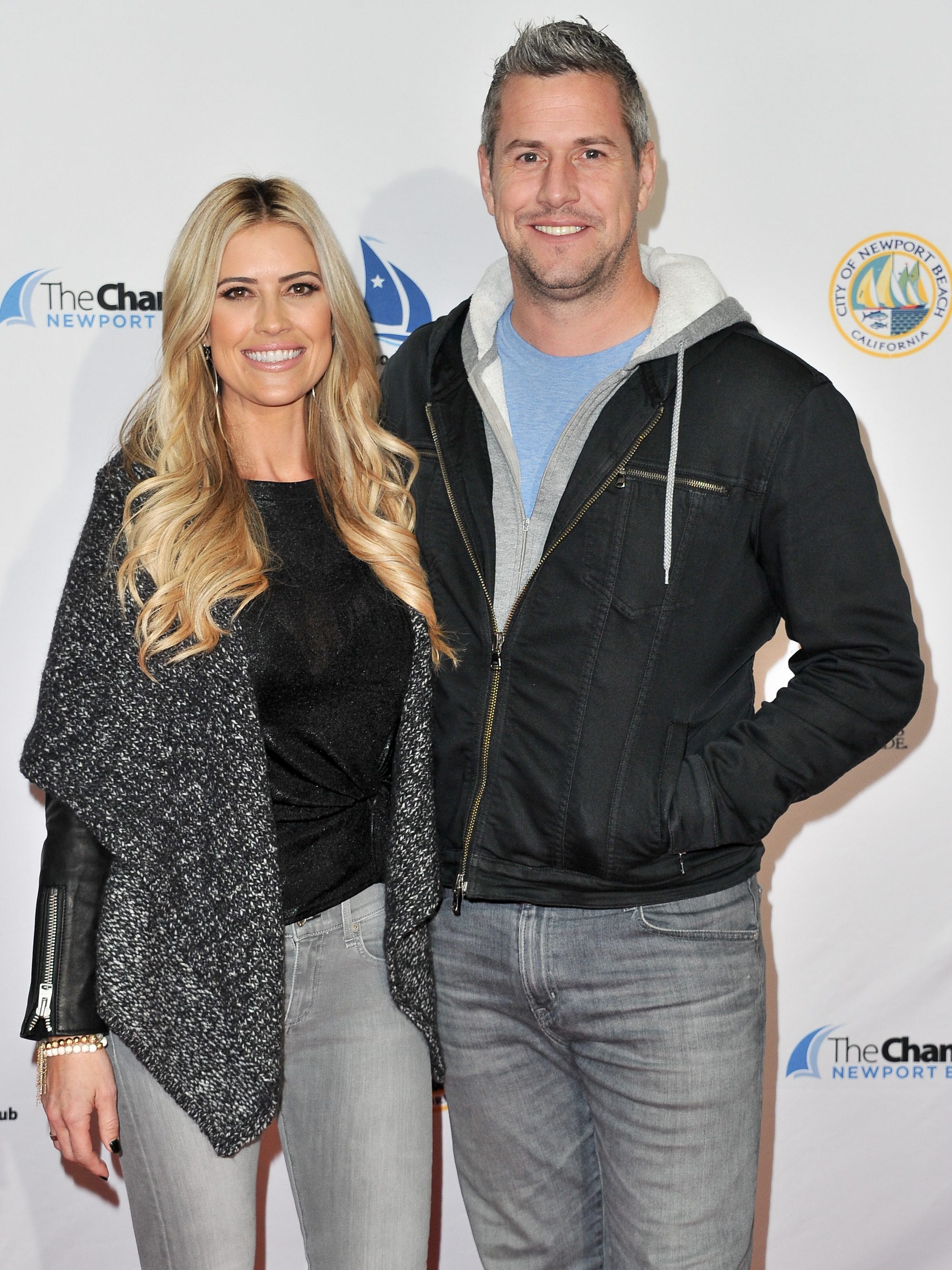 NEWPORT BEACH, CALIFORNIA - DECEMBER 18: Grand Marshal Christina Anstead and Ant Anstead attend the 111th Annual Newport Beach Christmas Boat Parade opening night at Marina Park on December 18, 2019 in Newport Beach, California. (Photo by Allen Berezovsky/Getty Images)