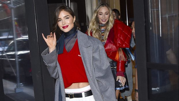 NEW YORK, NY - NOVEMBER 07:  (L-R) Actresses Olivia Culpo, Sophia Culpo and Aurora Culpo are seen on November 7, 2022 in New York City.  (Photo by Raymond Hall/GC Images)