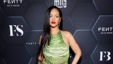 LOS ANGELES, CALIFORNIA - FEBRUARY 11: Rihanna celebrates Fenty Beauty & Fenty Skin at Goya Studios on February 11, 2022 in Los Angeles, California. (Photo by Rich Fury/Getty Images for Fenty Beauty & Fenty Skin)