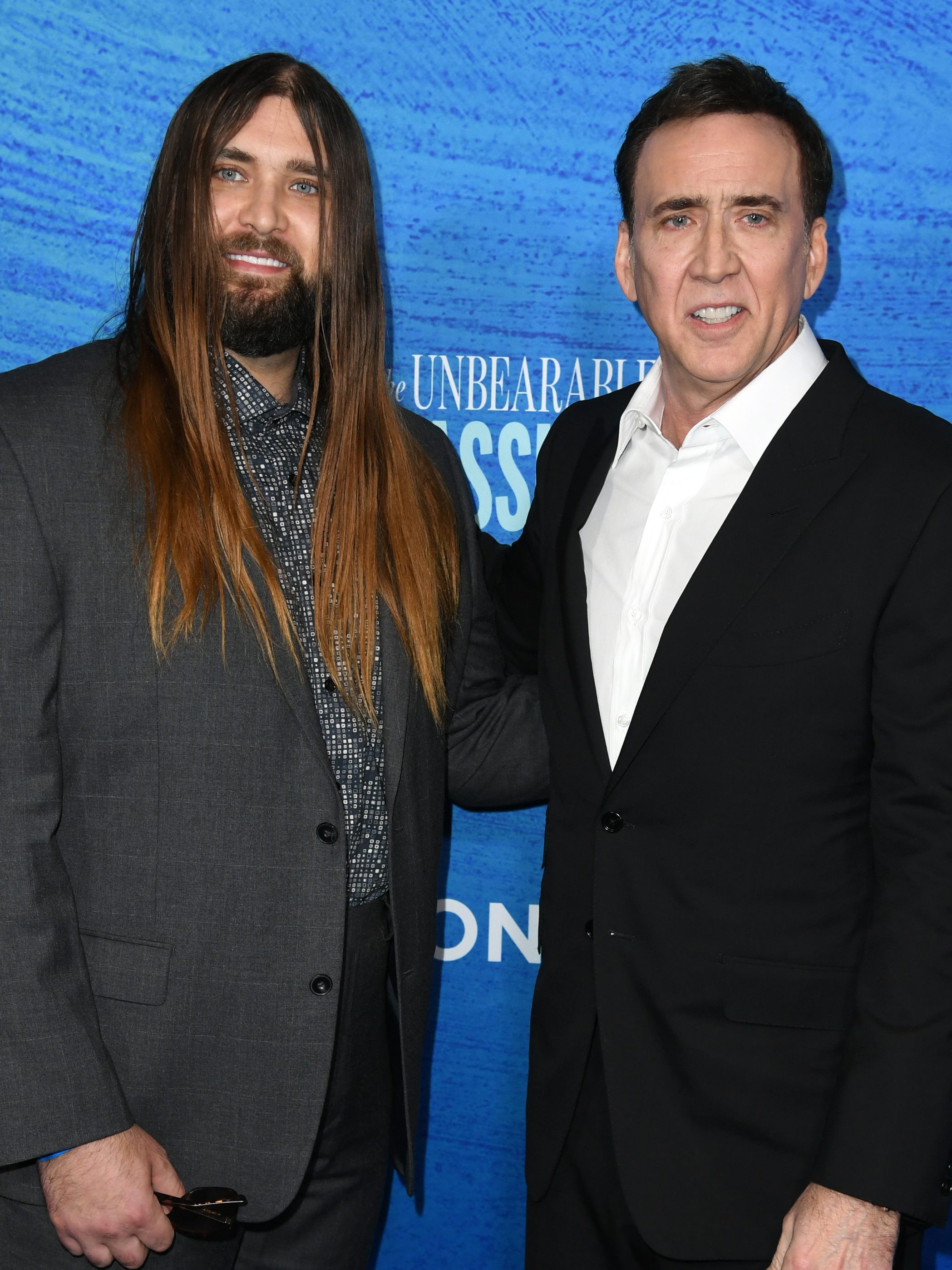 Weston Coppola Cage and Nicolas Cage attend the Los Angeles special screening of "The Unbearable Weight of Massive Talent" at DGA Theater Complex on April 18, 2022 in Los Angeles, California. (Photo by JC Olivera/Getty Images)