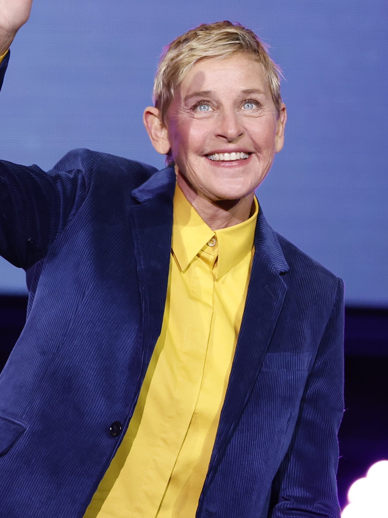 WASHINGTON, DC - NOVEMBER 15: Ellen DeGeneres walks onstage during the Michelle Obama: The Light We Carry Tour at Warner Theatre on November 15, 2022 in Washington, DC. (Photo by Tasos Katopodis/Getty Images for Live Nation)