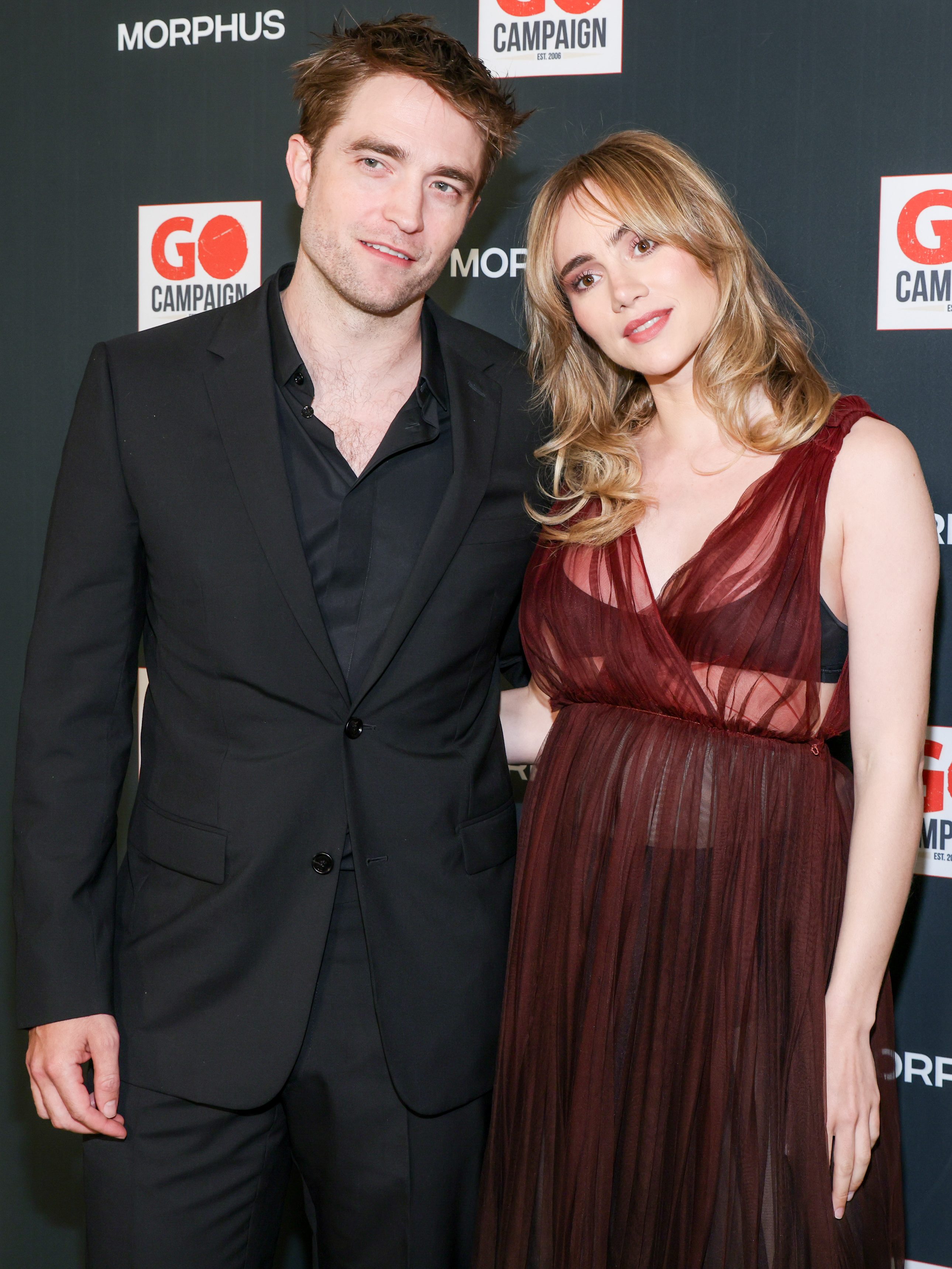 Robert Pattinson and Suki Waterhouse at the GO Campaign Annual GO Gala held at Citizen News LA on October 21, 2023 in Los Angeles, California. (Photo by Mark Von Holden/Variety via Getty Images)