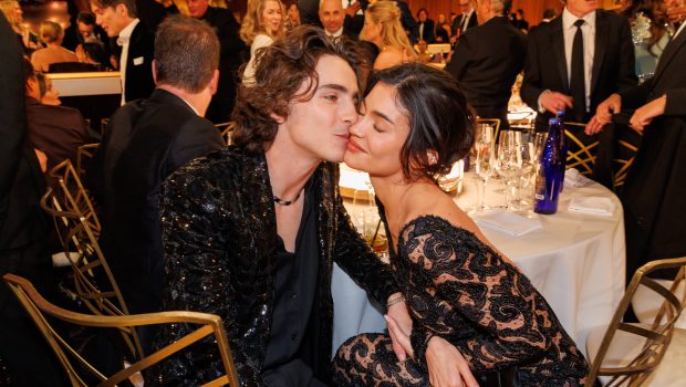 Timothée Chalamet and Kylie Jenner at the 81st Golden Globe Awards