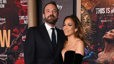 HOLLYWOOD, CALIFORNIA - FEBRUARY 13: Ben Affleck and Jennifer Lopez attend Los Angeles Premiere Of Amazon MGM Studios "This Is Me...Now: A Love Story" at Dolby Theatre on February 13, 2024 in Hollywood, California. (Photo by Jon Kopaloff/WireImage,)