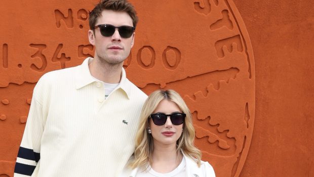 Cody John and Emma Roberts at the Lacoste Womenswear Fall/Winter 2024-2025 show