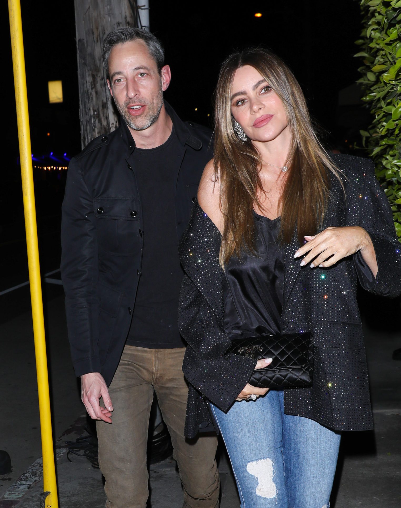 Justin Saliman and Sofia Vergara are seen at Giorgio Baldi