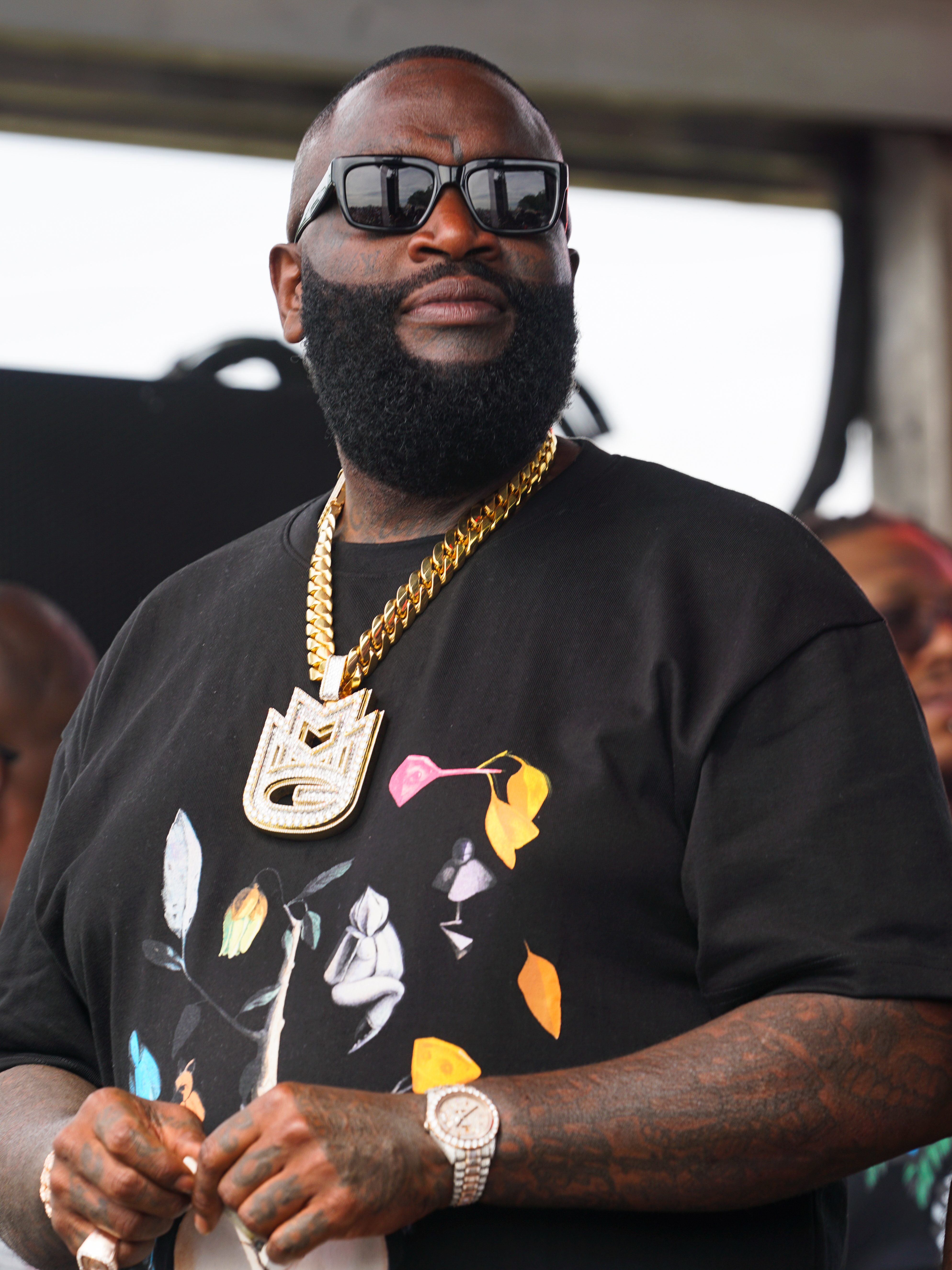 FAYETTEVILLE, GEORGIA - JUNE 1: Rapper Rick Ross (William Roberts) at the Promise Land for the 3rd Annual Rick Ross Car & Bike Show on June 1, 2024 in Fayetteville, Georgia. (Photo by Julia Beverly/Getty Images)