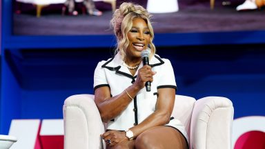 NEW ORLEANS, LOUISIANA - JULY 06: Serena Williams speaks onstage during the 2024 ESSENCE Festival Of Culture™ Presented By Coca-Cola® at Ernest N. Morial Convention Center on July 06, 2024 in New Orleans, Louisiana. (Photo by Erika Goldring/Getty Images for ESSENCE)