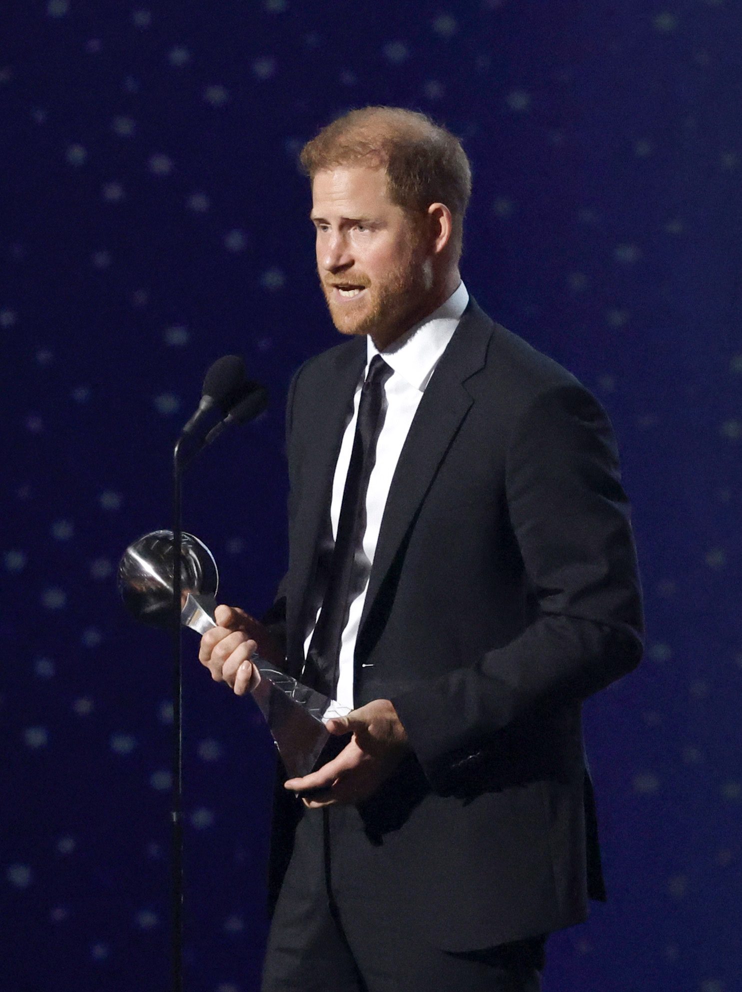 Prince Harry, Duke of Sussex accepts the Pat Tillman Award onstage