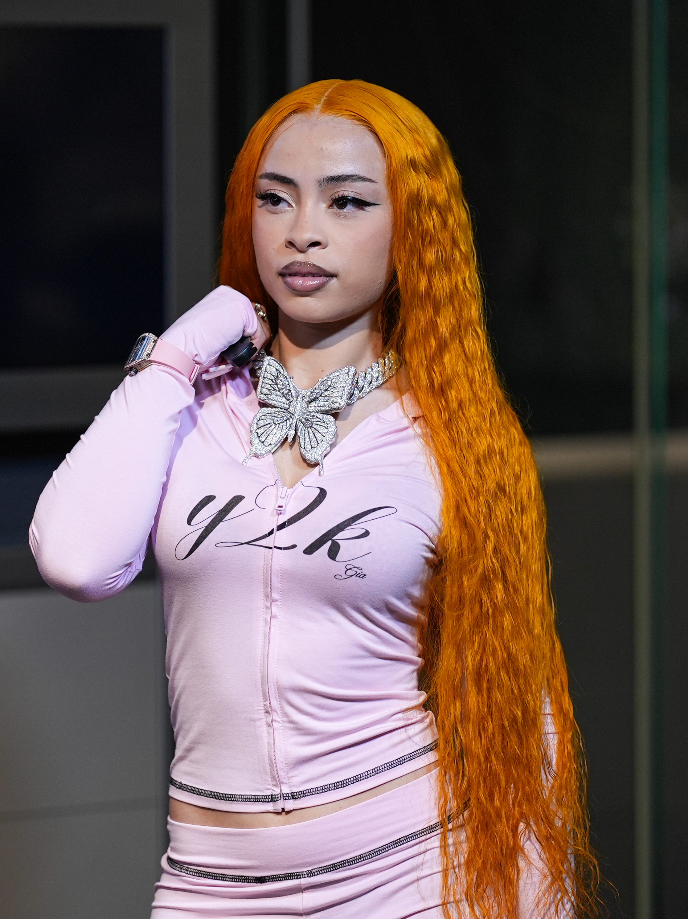 NEW YORK, NEW YORK - JULY 25: Ice Spice visits the Empire State Building on July 25, 2024 in New York City. (Photo by John Nacion/Getty Images)