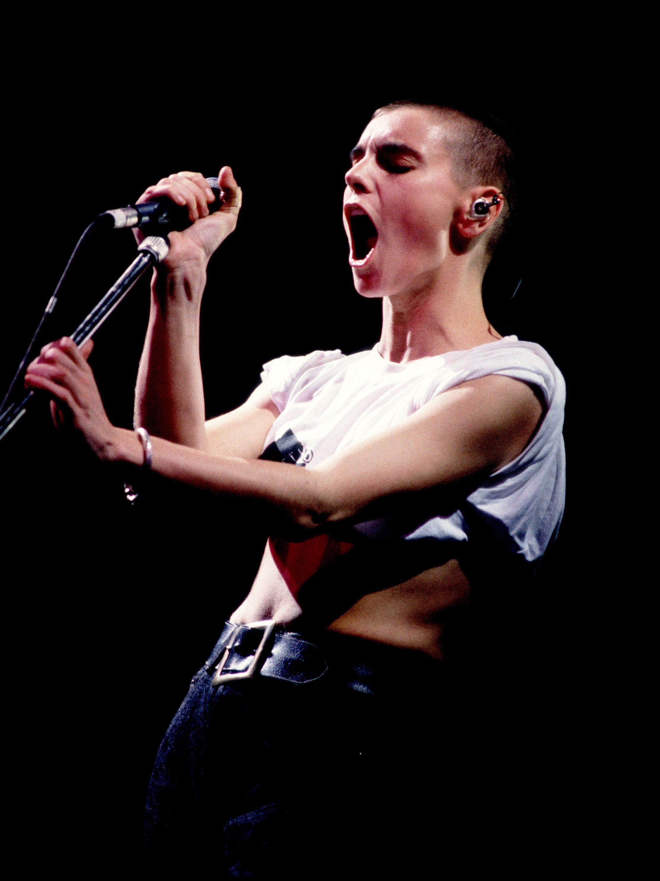 Sinead O'Conner on 5/19/90 in Chicago, Il.   (Photo by Paul Natkin/WireImage)