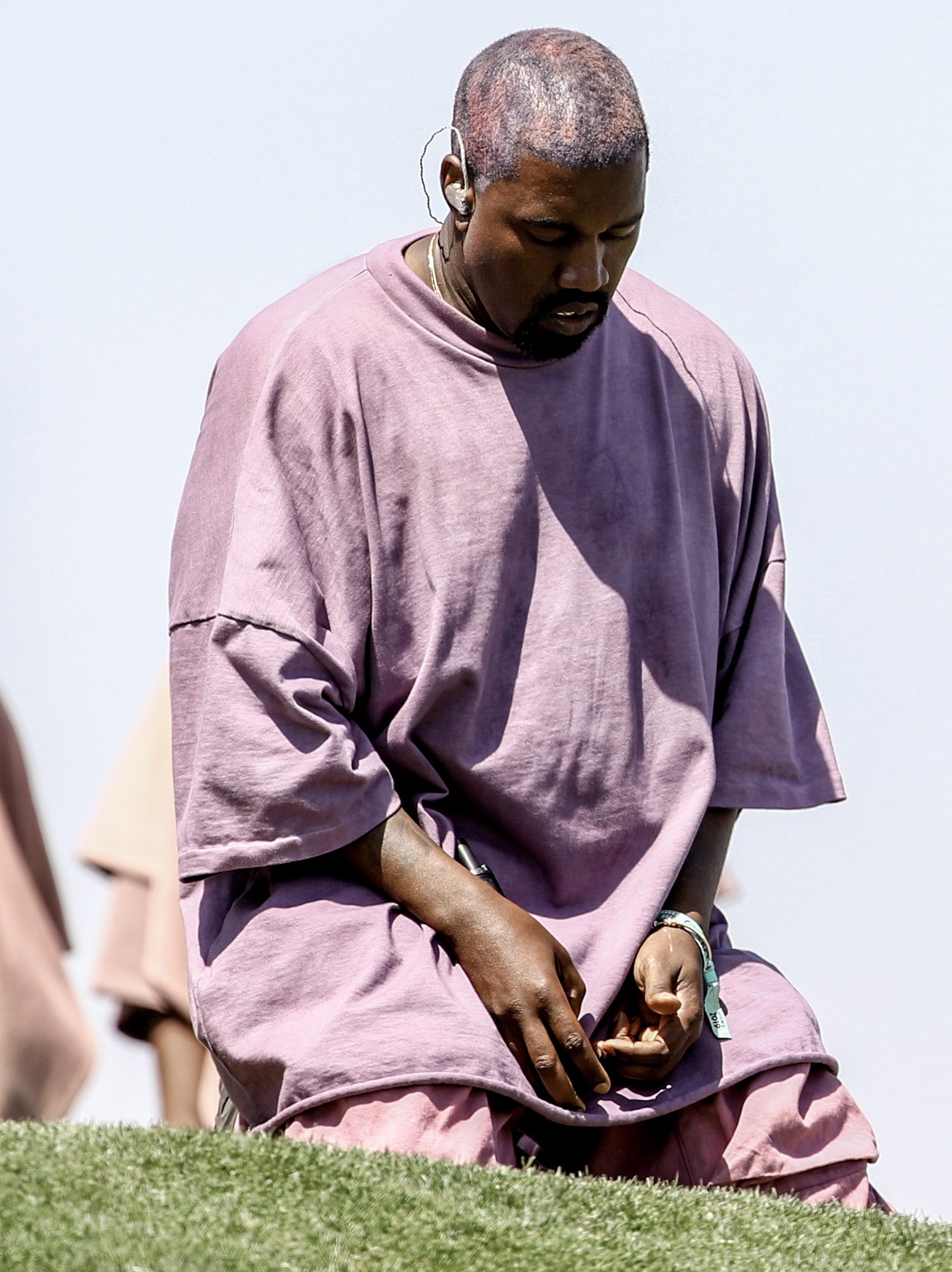 INDIO, CALIFORNIA - APRIL 21: Kanye West performs Sunday Service during the 2019 Coachella Valley Music And Arts Festival on April 21, 2019 in Indio, California. (Photo by Rich Fury/Getty Images for Coachella)