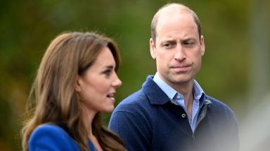 MARLOW, ENGLAND - OCTOBER 12: Prince William, Prince of Wales and Catherine, Princess of Wales arrive for their visit to SportsAid at Bisham Abbey National Sports Centre to mark World Mental Health Day on October 12, 2023 in Marlow, England. Prince and Princess of Wales are carrying out engagements across the UK to mark World Mental Health Day and to highlight the importance of mental wellbeing, particularly in young people. (Photo by Samir Hussein/WireImage)