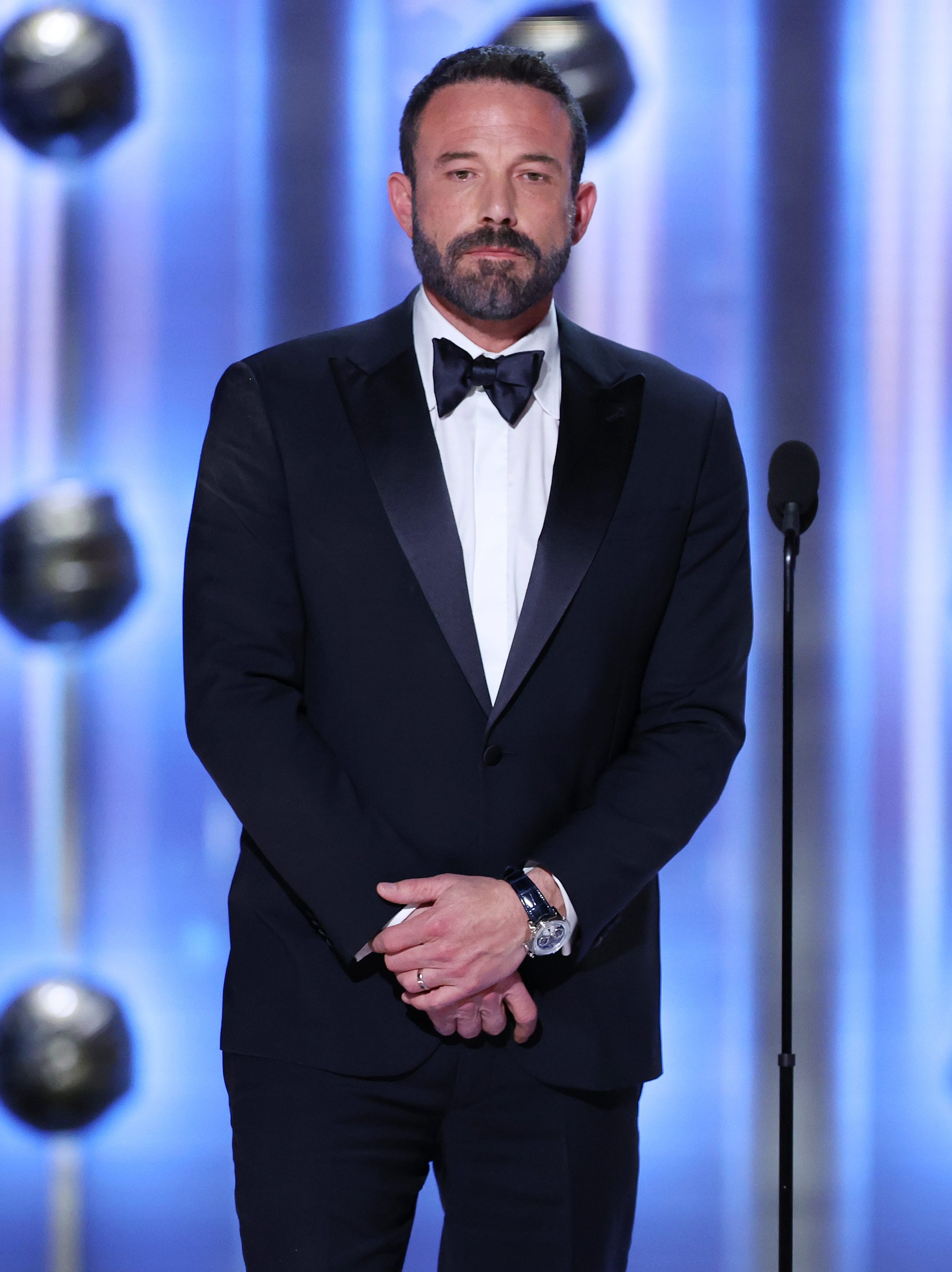 Ben Affleck and Matt Damon at the 81st Golden Globe Awards held at the Beverly Hilton Hotel on January 7, 2024 in Beverly Hills, California. (Photo by Rich Polk/Golden Globes 2024/Golden Globes 2024 via Getty Images)