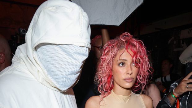 Kanye West and Bianca Censori attends the Prototypes Menswear Spring/Summer 2025 show as part of Paris Fashion Week on June 19, 2024 in Paris, France. (Photo by Peter White/Getty Images)