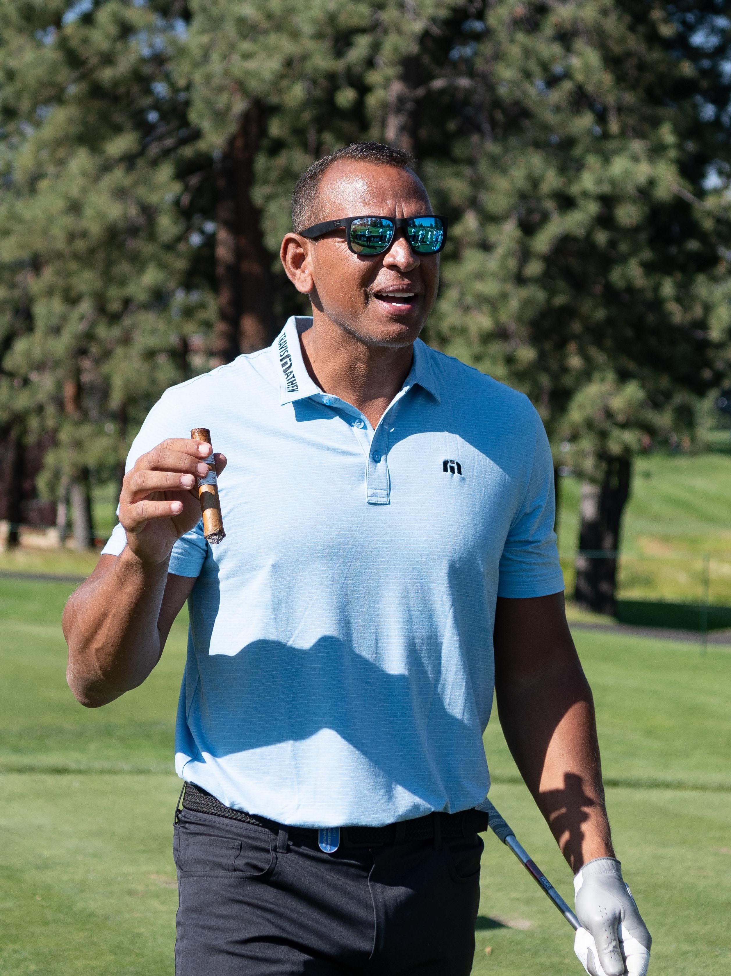 STATELINE, NV - JULY 11: Retired MLB player Alex Rodriguez during the second practice round at the ACC Celebrity Golf Championship presented by American Century Investments at Edgewood Tahoe Golf Course on July 11, 2024 in Stateline, Nevada. (Photo by David Calvert/Getty Images for American Century Investments)