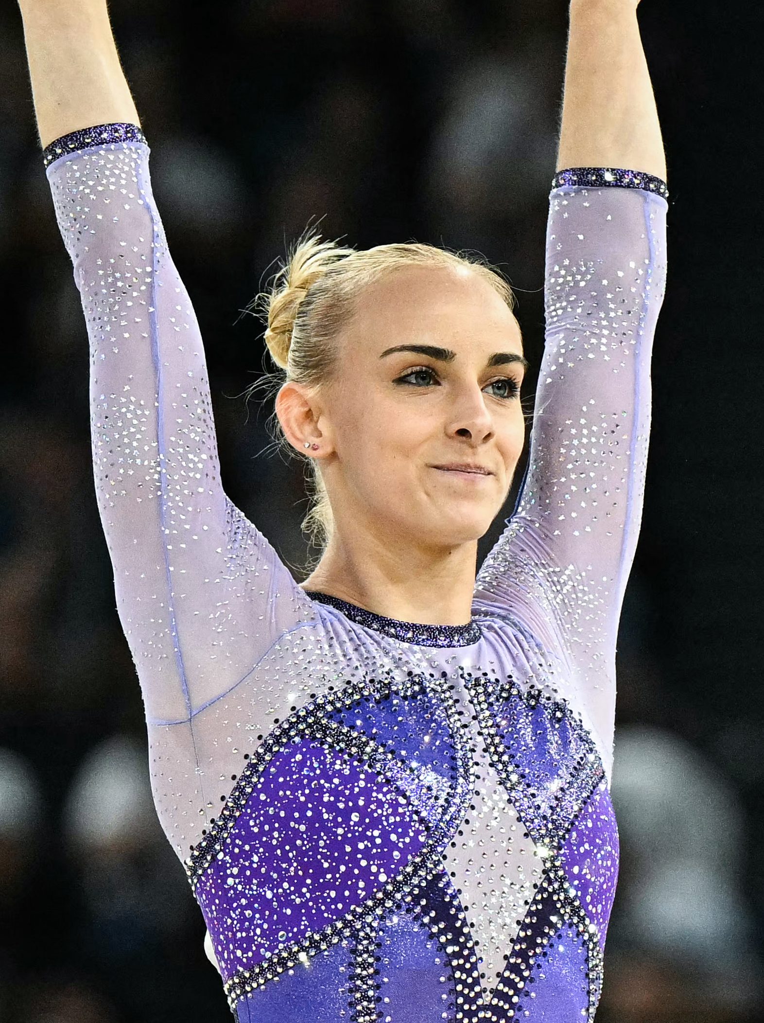 Alice D'amato competes in the artistic gymnastics women's floor exercise final