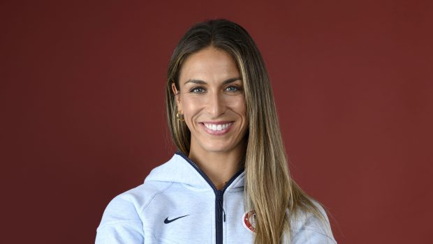 Valarie Allman of Team United States poses on the Today Show Set