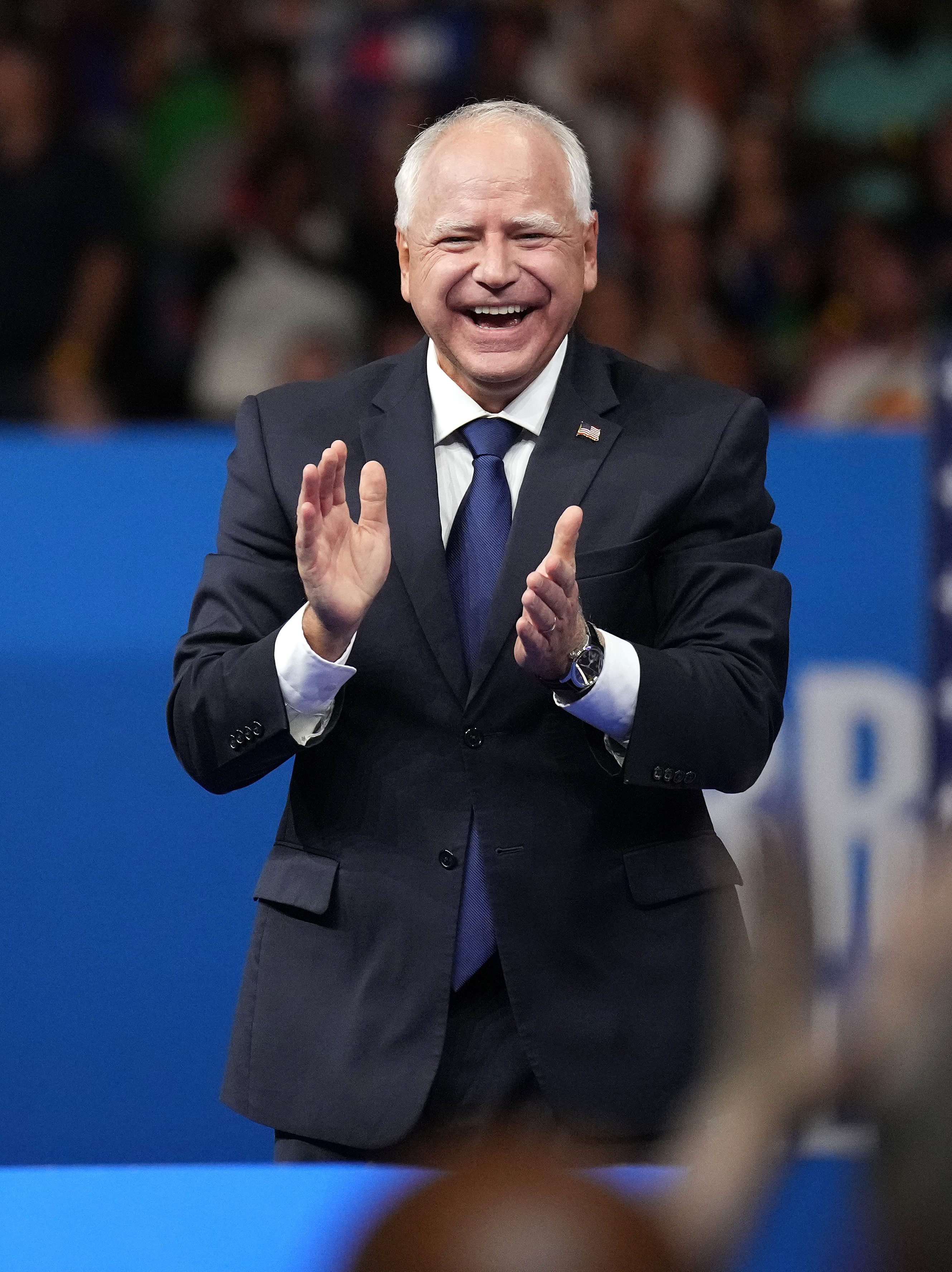 PHILADELPHIA, PENNSYLVANIA - AUGUST 6: Democratic presidential candidate, U.S. Vice President Kamala Harris and Democratic vice presidential candidate Minnesota Gov. Tim Walz appear on stage together during a campaign event at Girard College on August 6, 2024 in Philadelphia, Pennsylvania. Harris ended weeks of speculation about who her running mate would be, selecting the 60-year-old midwestern governor over other candidates. (Photo by Andrew Harnik/Getty Images)