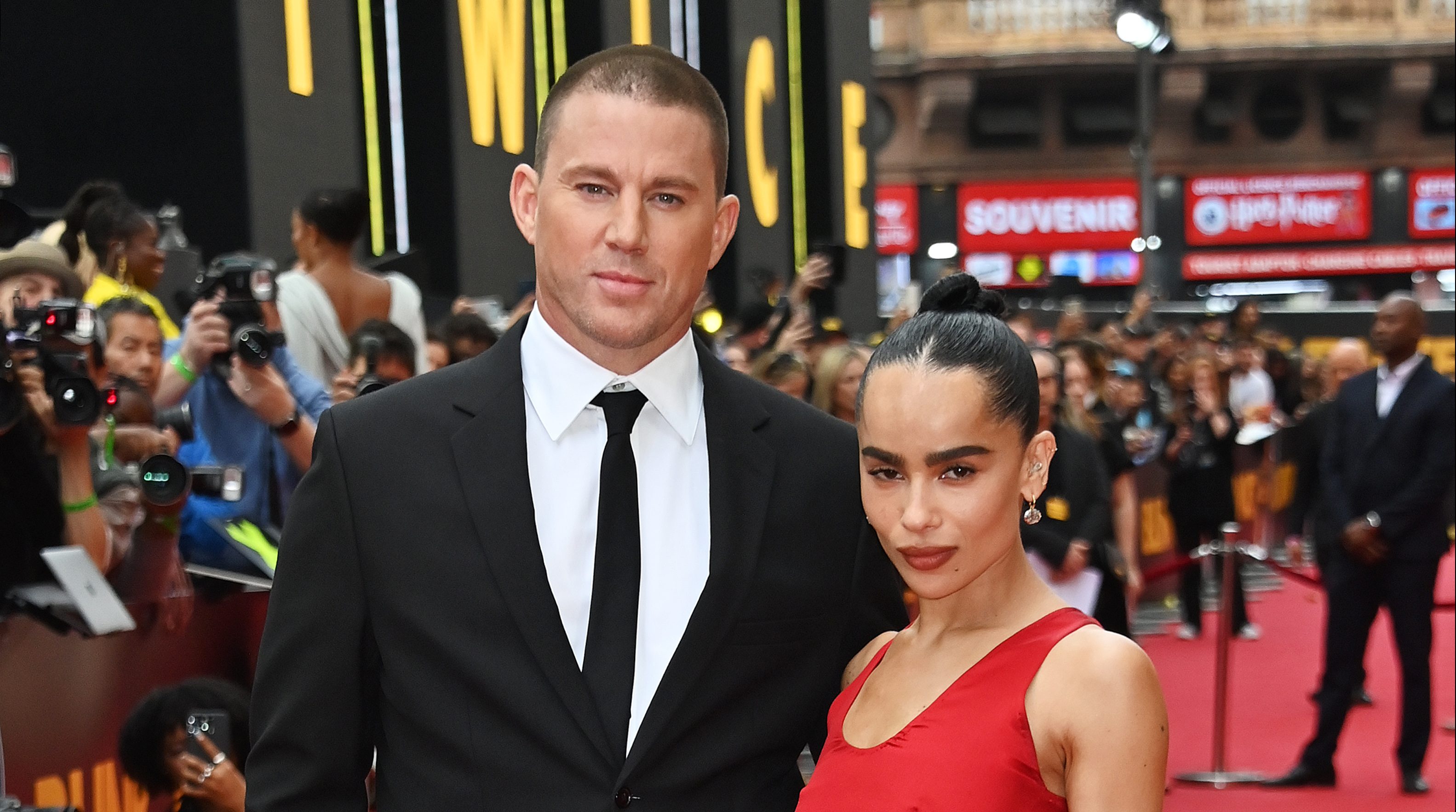 Channing Tatum and Zoe Kravitz attend the European Premiere of "Blink Twice"