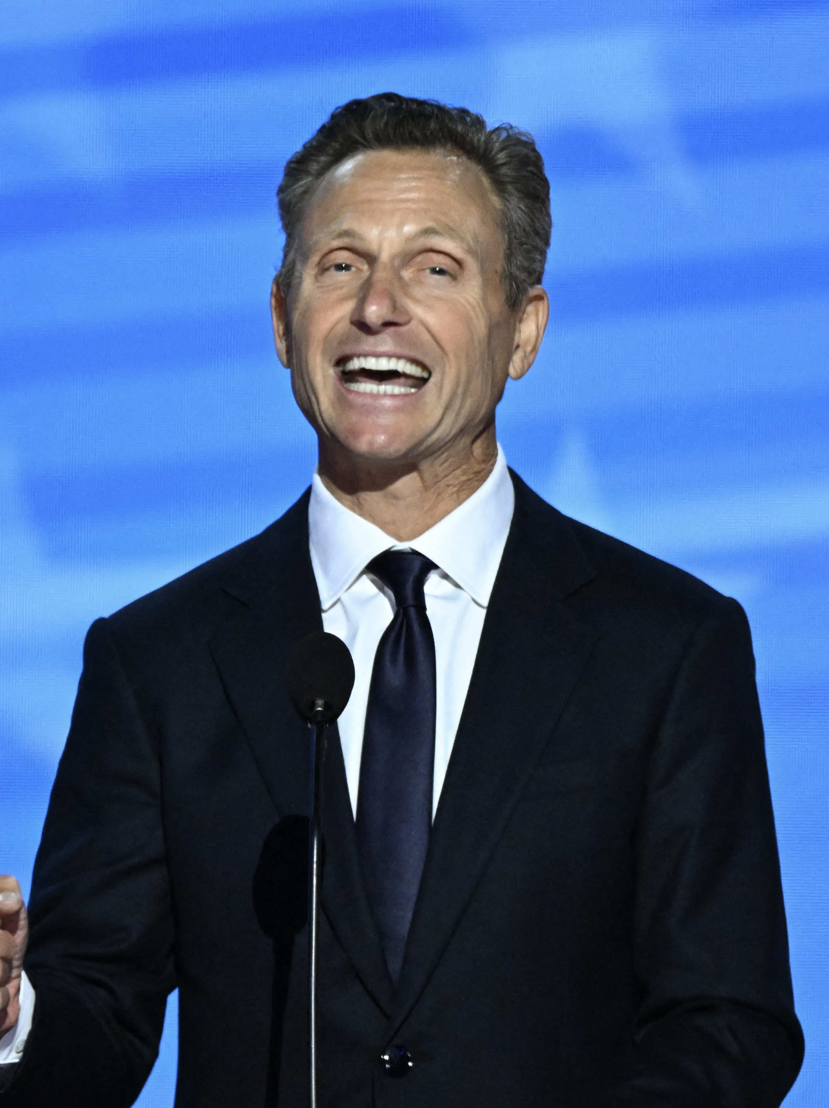 Tony Goldwyn speaks on the first day of the Democratic National Convention